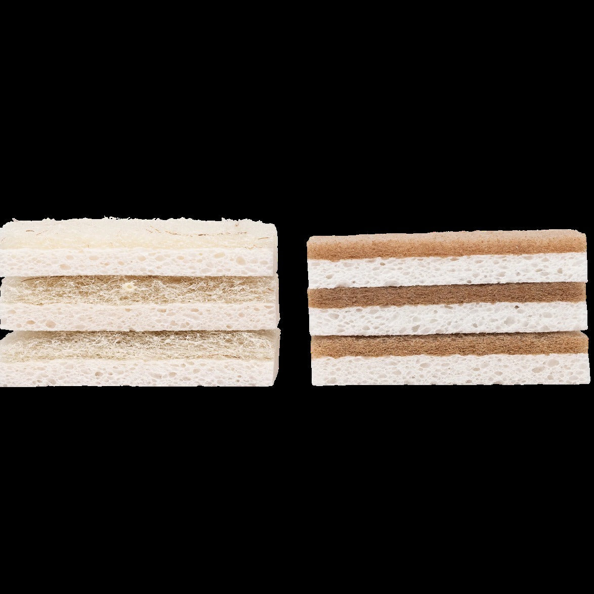 Natural Scrubber Sponge Duo Set (6 Pack)