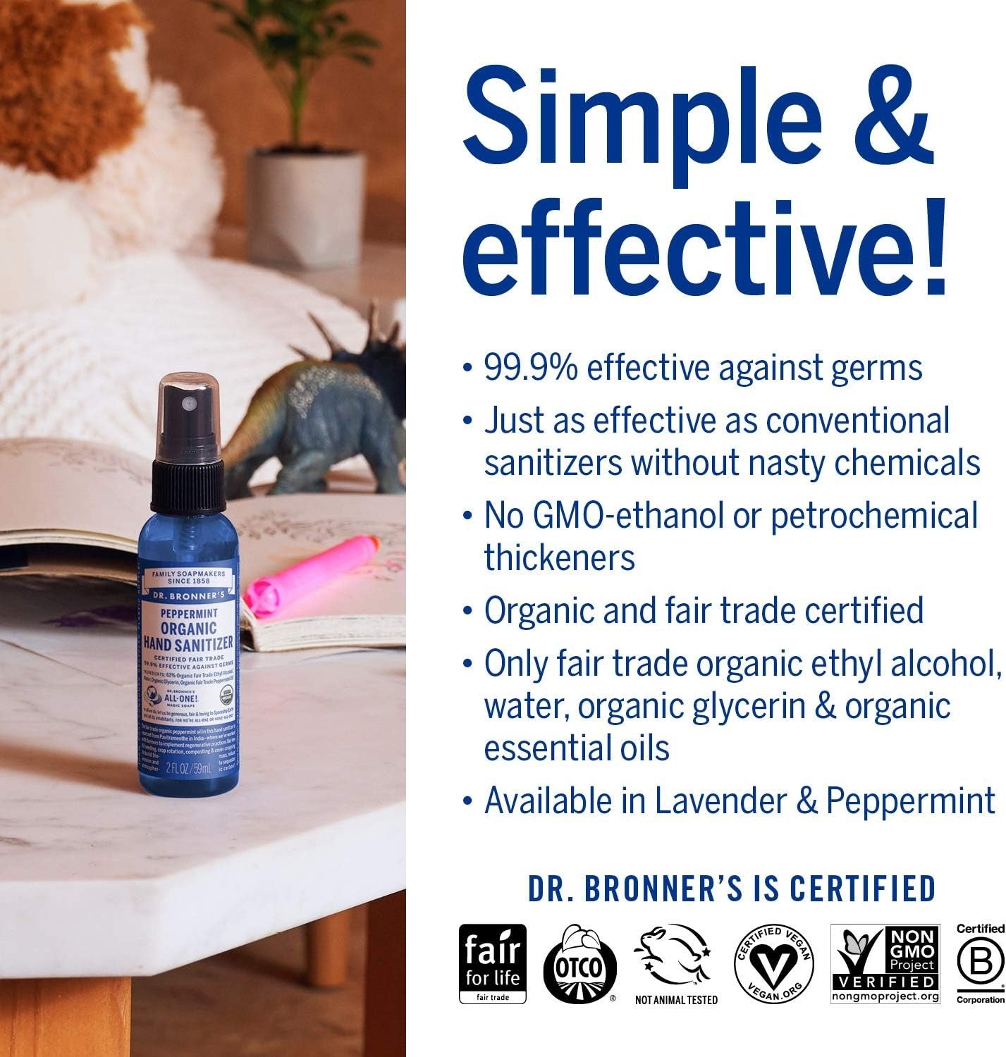 Organic Peppermint Hand Sanitizer