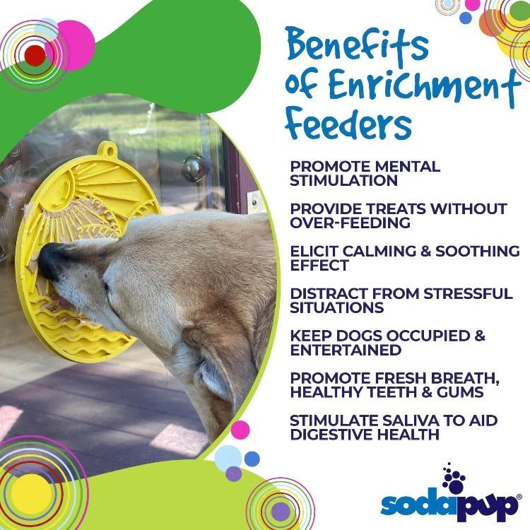 Sun N' Sea – Durable Dog Lick Mat Feeder w/ Suction Cups - Blue