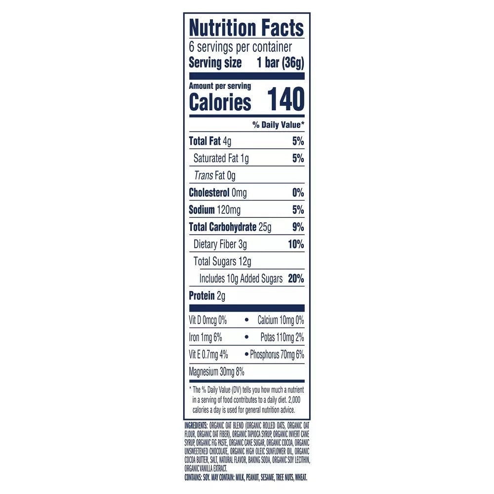 Zbar Chocolate Brownie Snack Bars (6 CT)