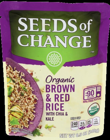 Red Rice With Chia And Kale