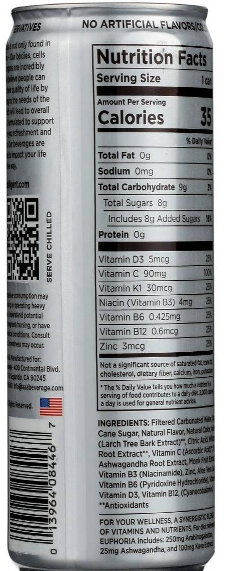 Intelligent Sparkling Water Grapefruit Mint Basil (12 Pack)