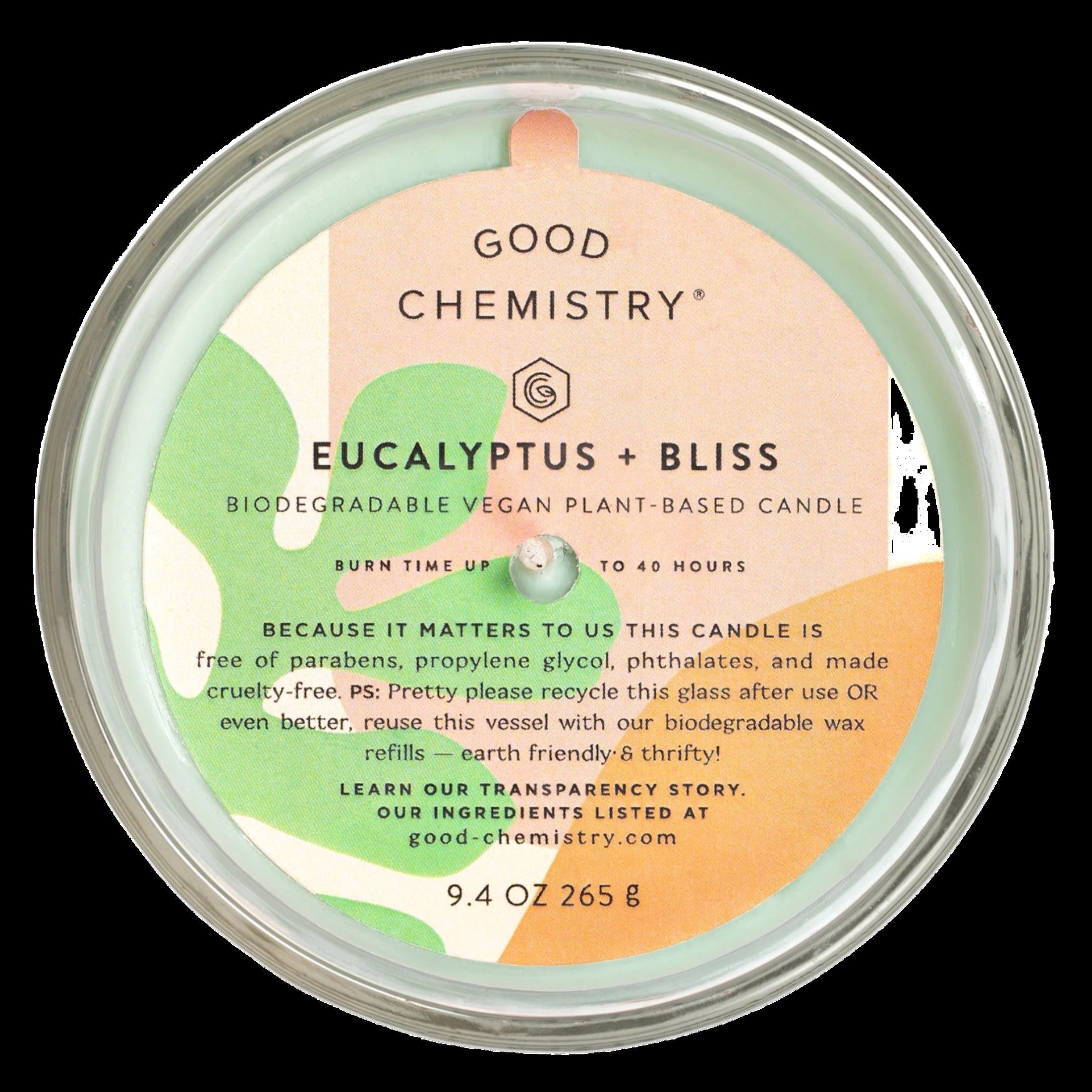 Bistro Glass Candle - Eucalyptus + Bliss