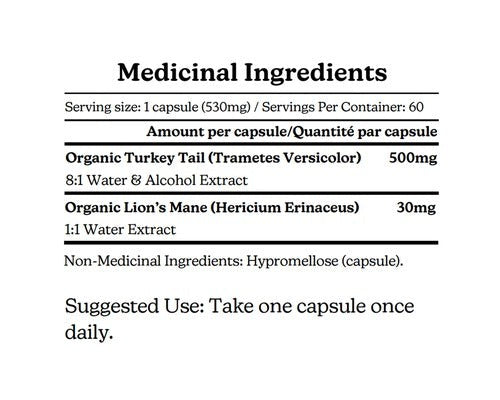 Turkey Tail 8:1 Mushroom Powder (60 Capsules)