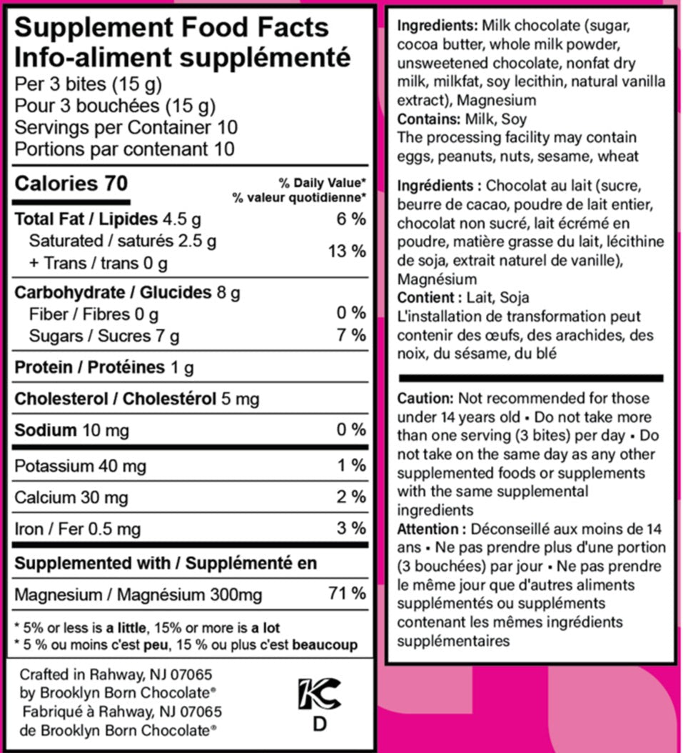 Boosted Bites Milk Chocolate Bites with Magnesium (30 CT)