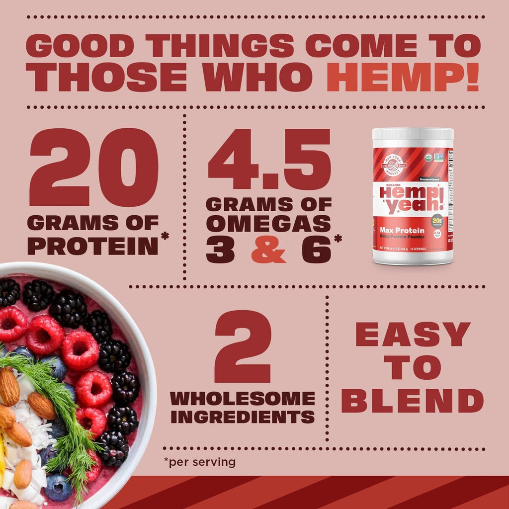 Max Protein Unsweetened Hemp Protein Powder