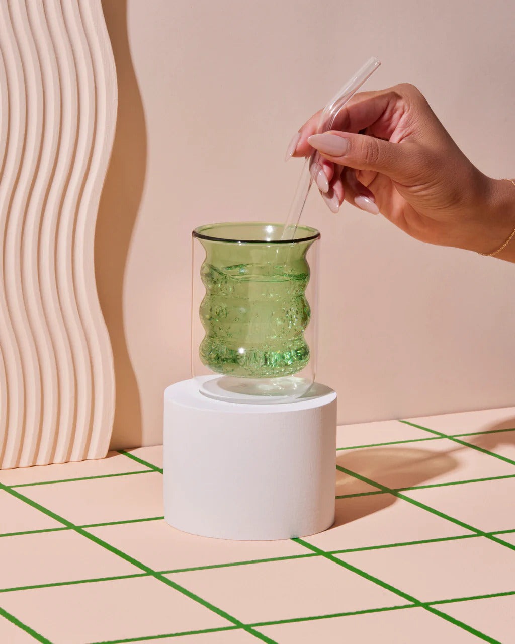 Double Wall Groovy Cup - Green