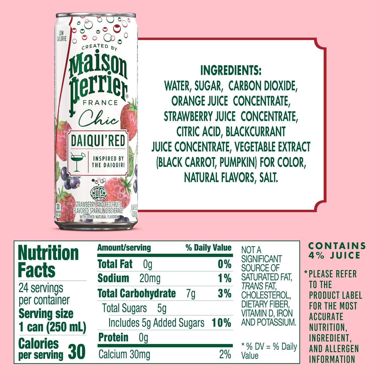 Chic Daiqui'Red Non-Alcoholic Spritzer (4 Pack)