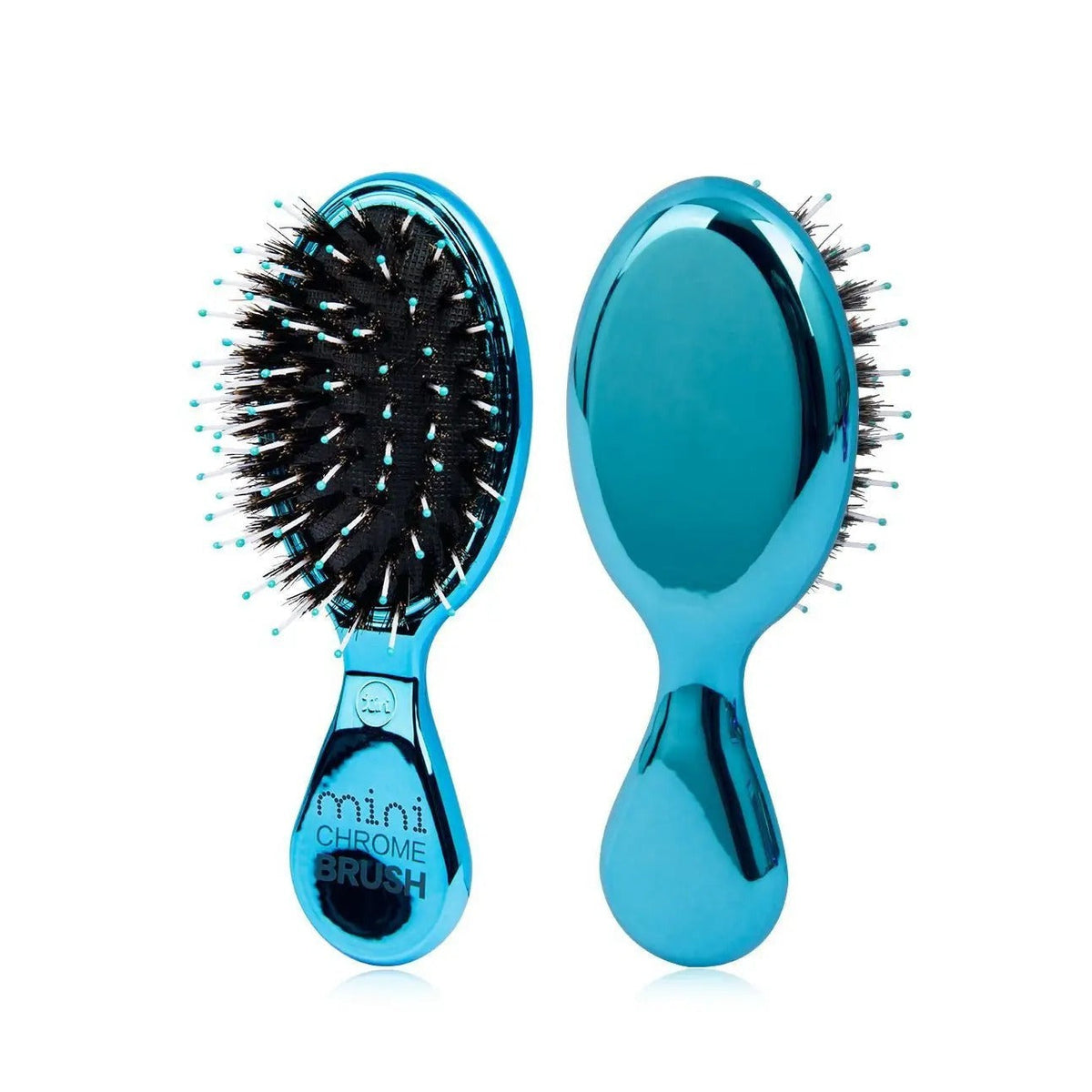 Mini Boar Bristle Purse Hair Brush - Turquoise