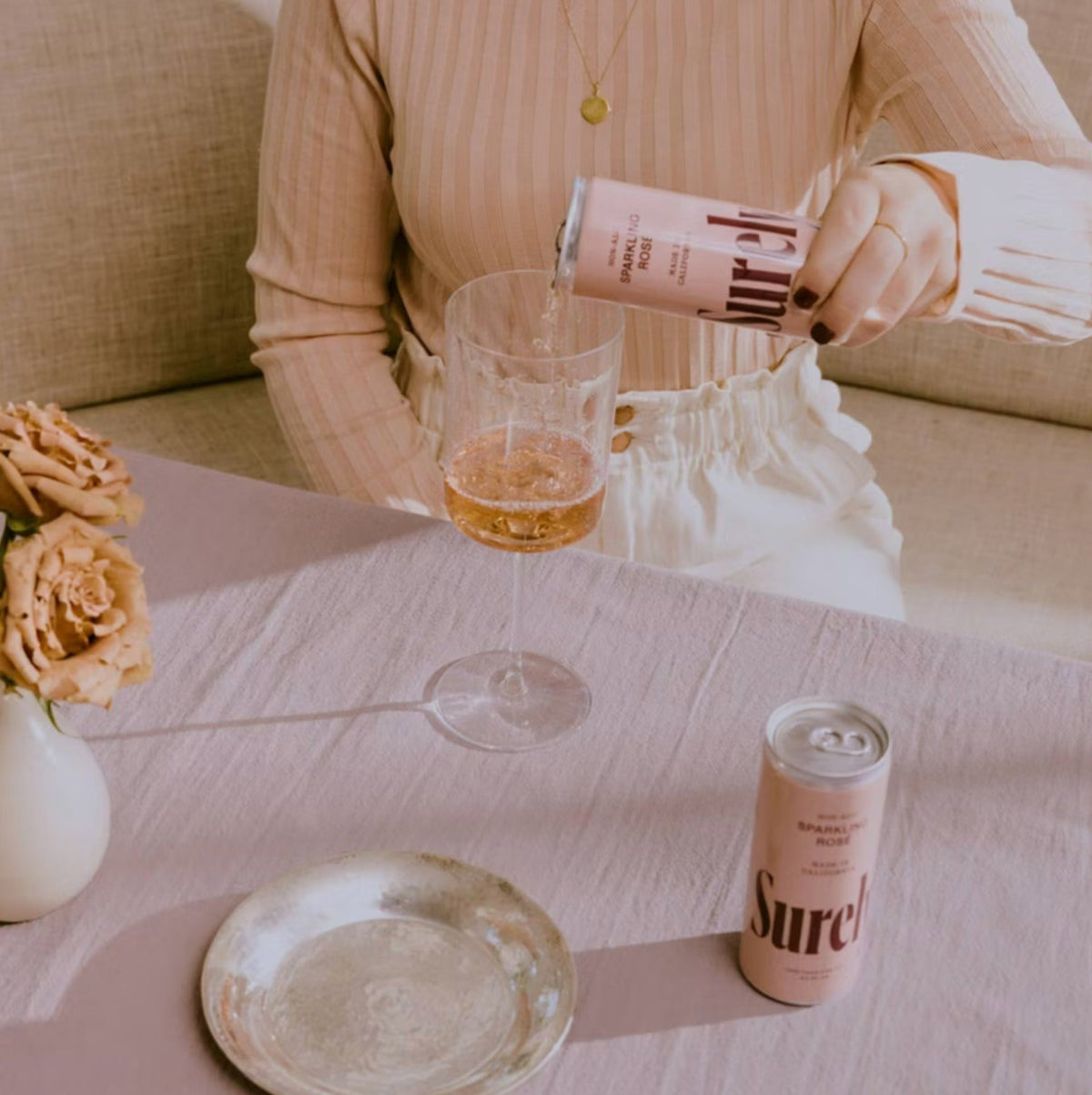 Non-Alcoholic Sparkling Rose Wine (4 Pack)