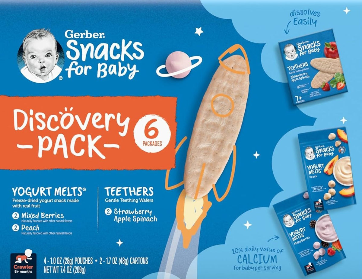 Snacks for Babies - Discovery Pack - Yogurt Melts and Teethers (6 Pack)