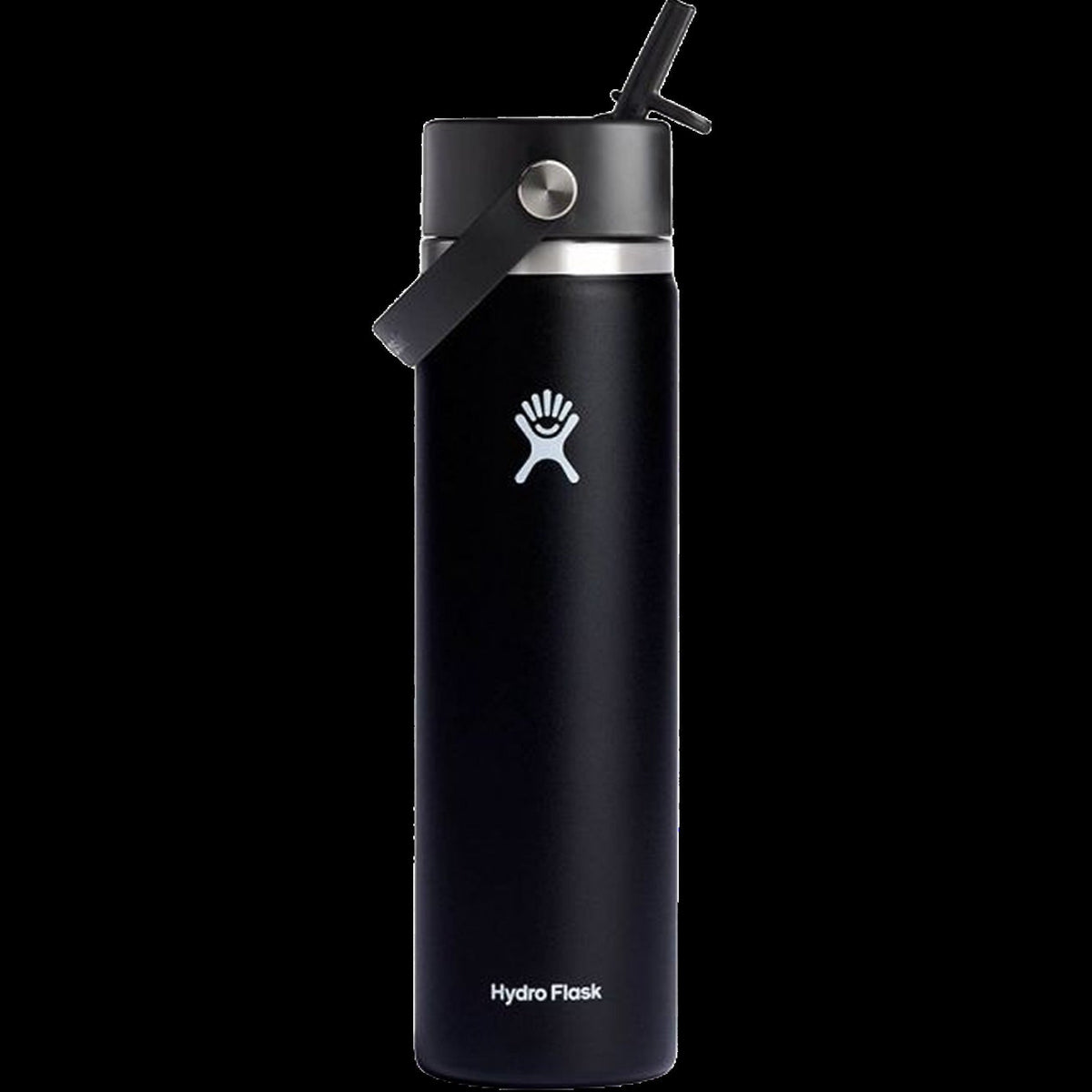 24oz Wide Flex Straw Cap - Black