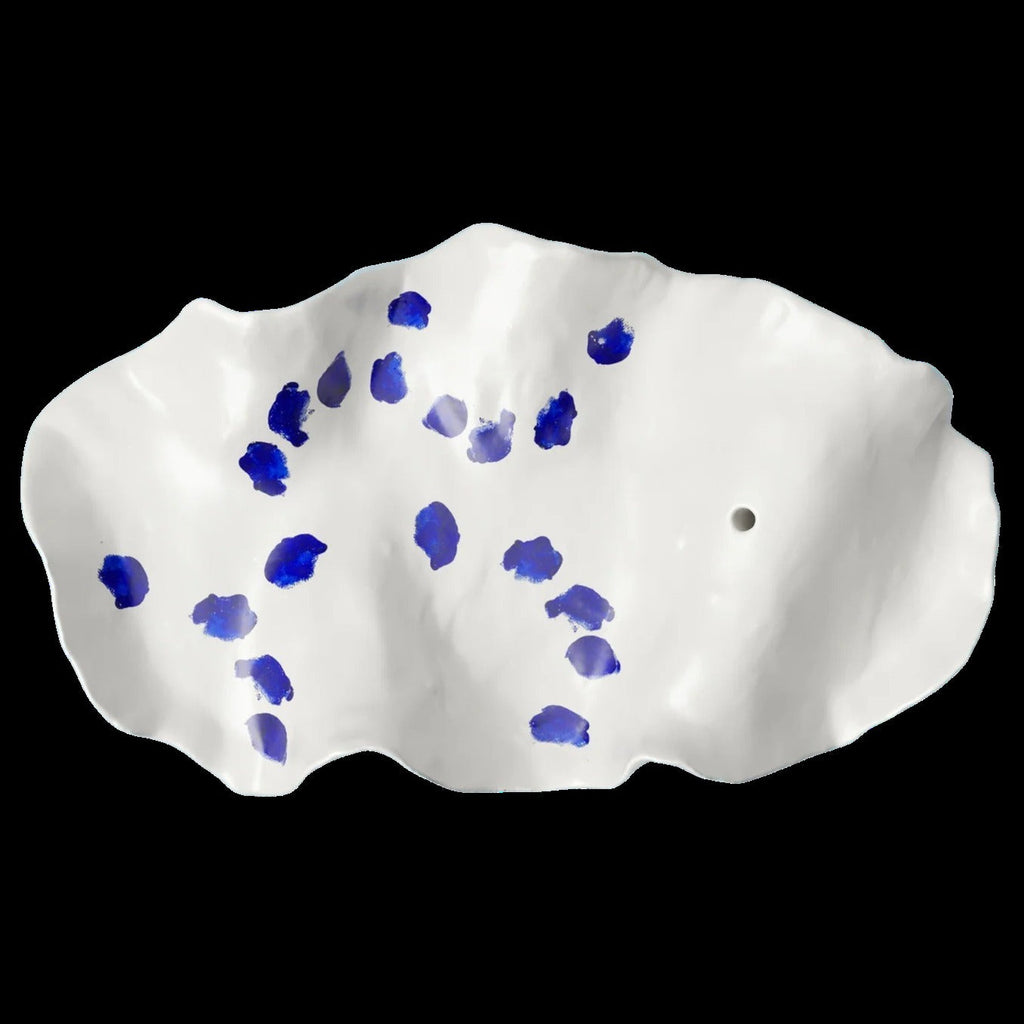 Tracey White and Blue Porcelain Incense Holder