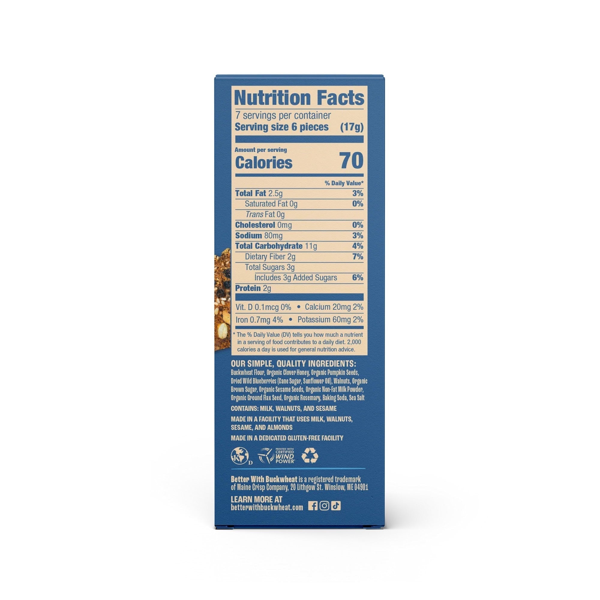 Wild Blueberry Walnut Crisps