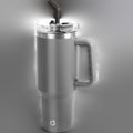 40oz Double Wall Vacuum Insulated Tumbler With Straw - Grey