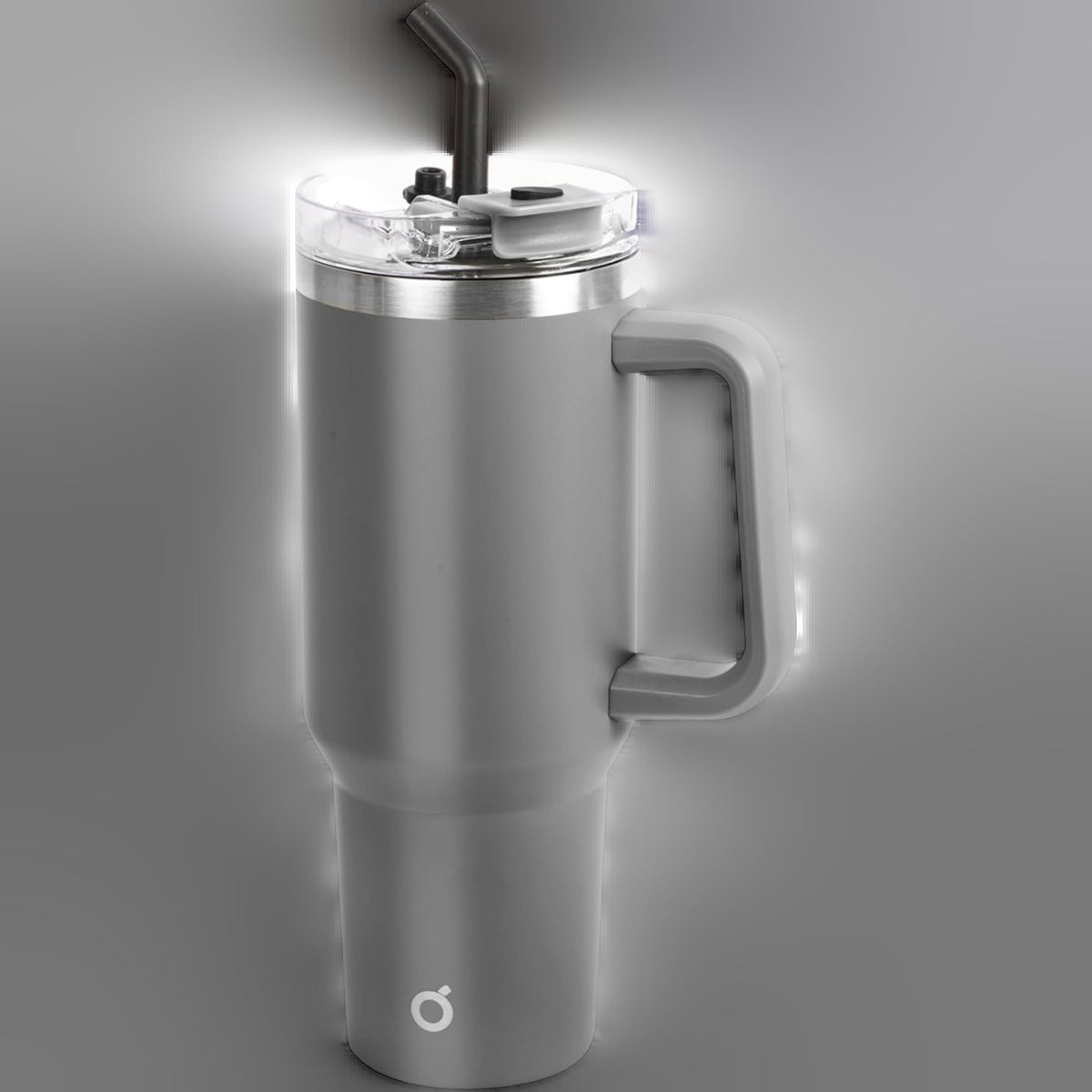 40oz Double Wall Vacuum Insulated Tumbler With Straw - Grey