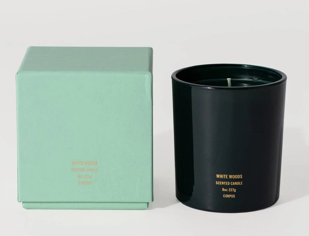 Luxury Soy Wax Scented Candle - White Woods