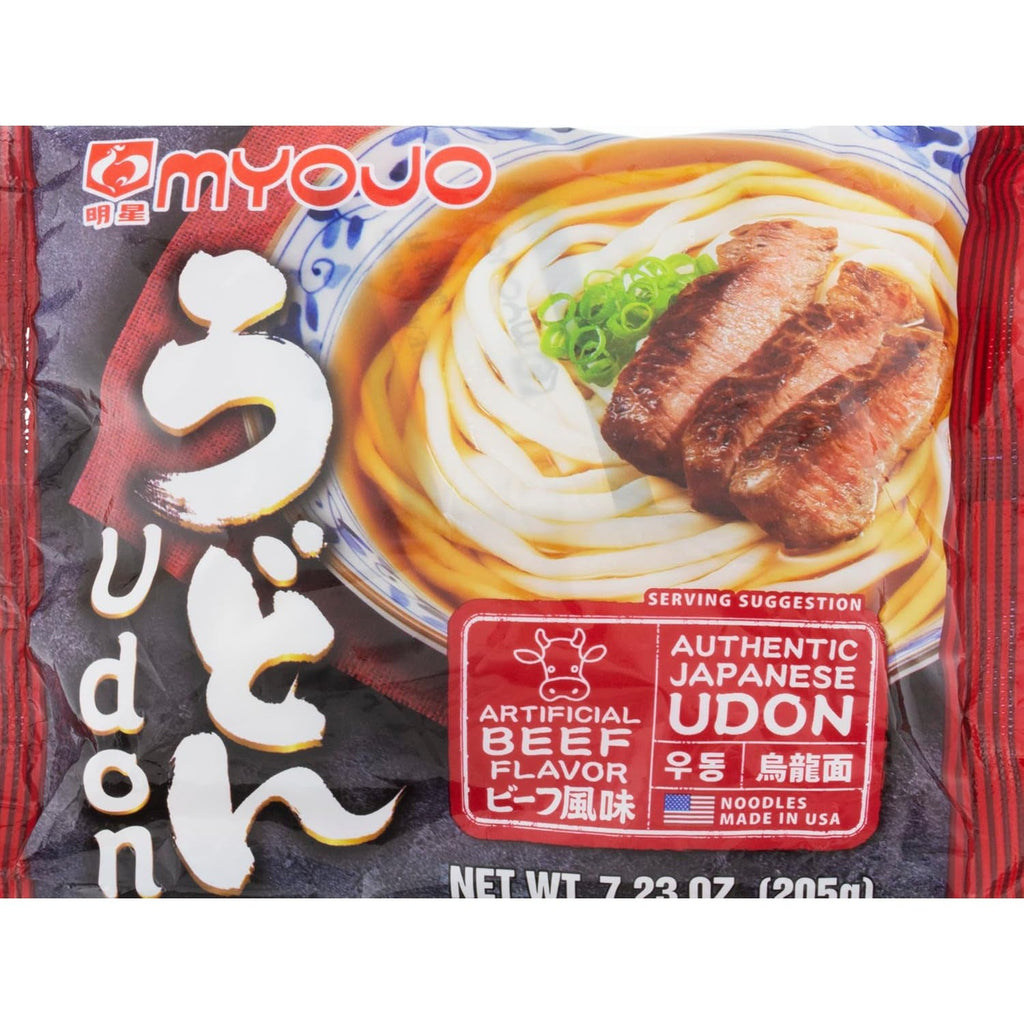 Japanese Udon Noodles with Soup Base Beef Flavor