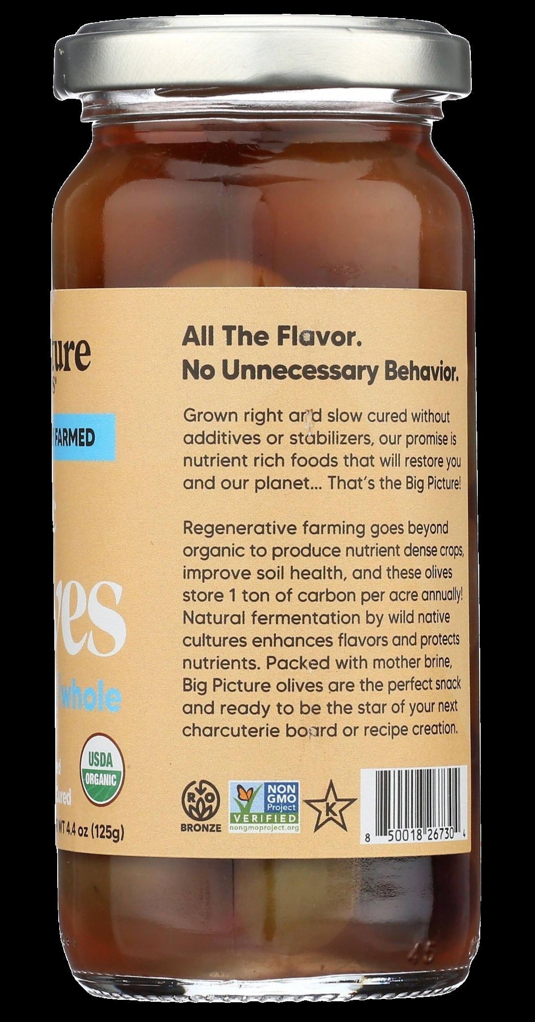Regenerative Organic Olives Whole Greek Mix