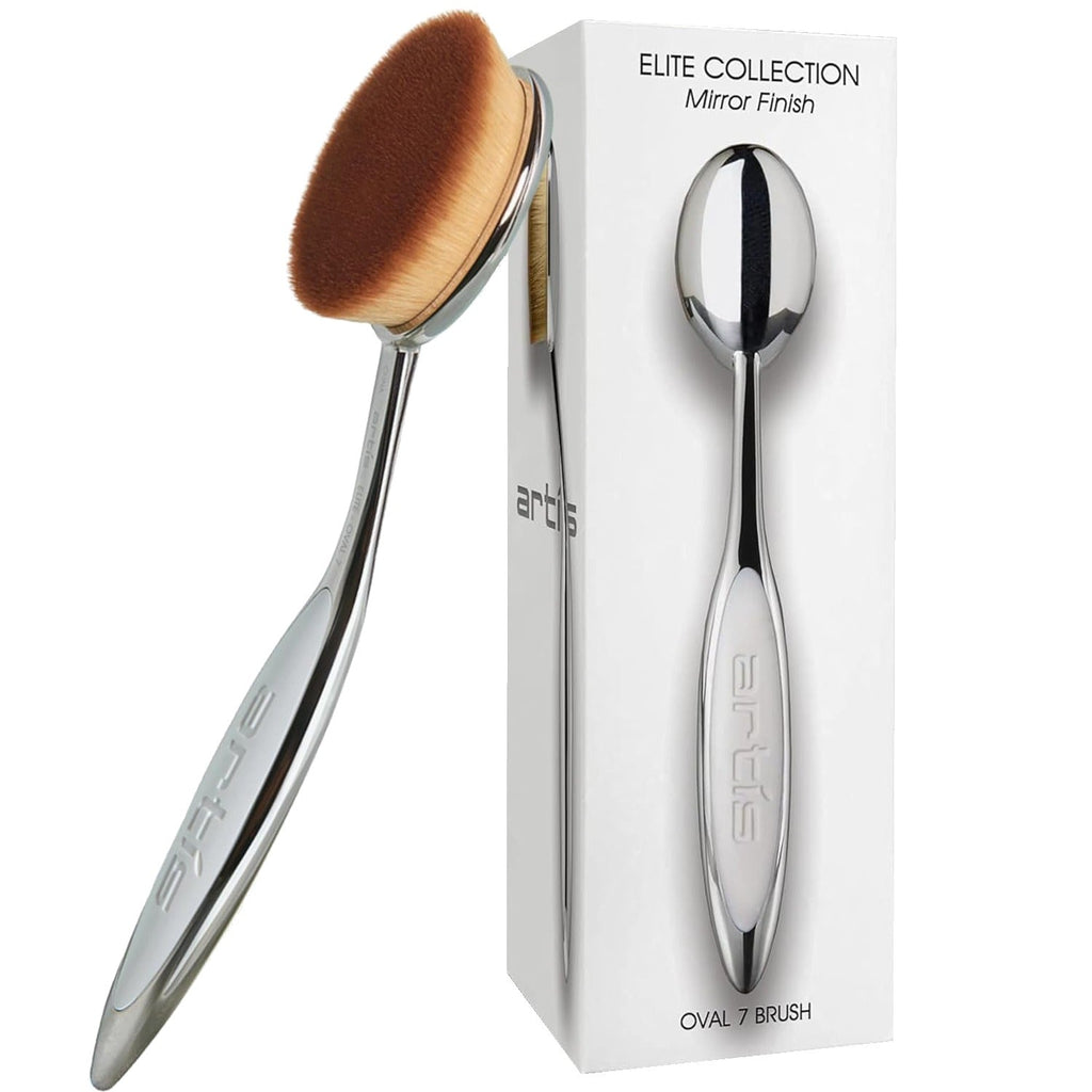 Elite Oval 7 Makeup Brush - Mirror Finish
