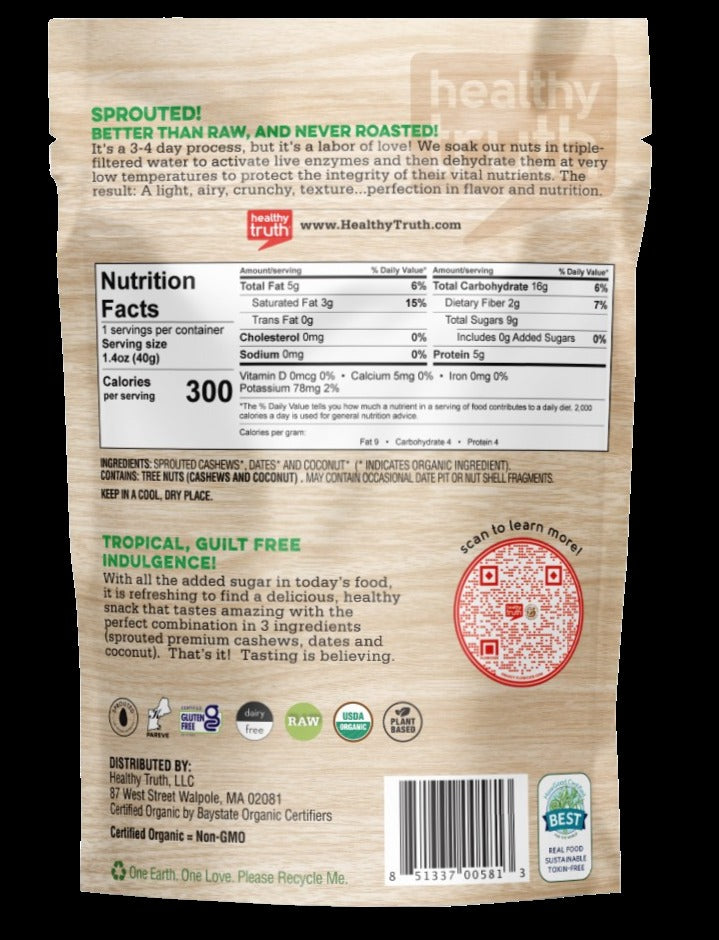 Sprouted Coconut Crusted Cashews