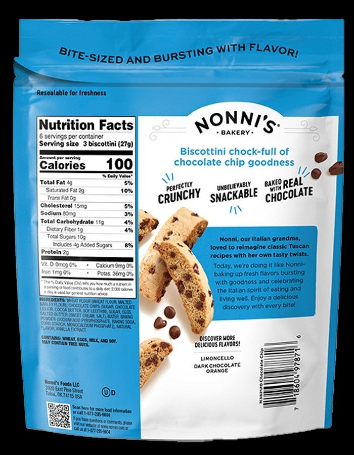 Chocolate Chip Biscotti Bites