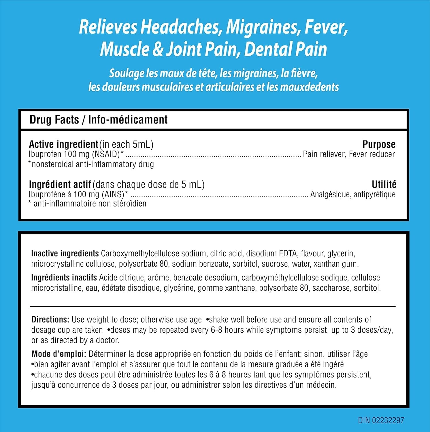 Children's Liquid Ibuprofen - Bubblegum Flavor
