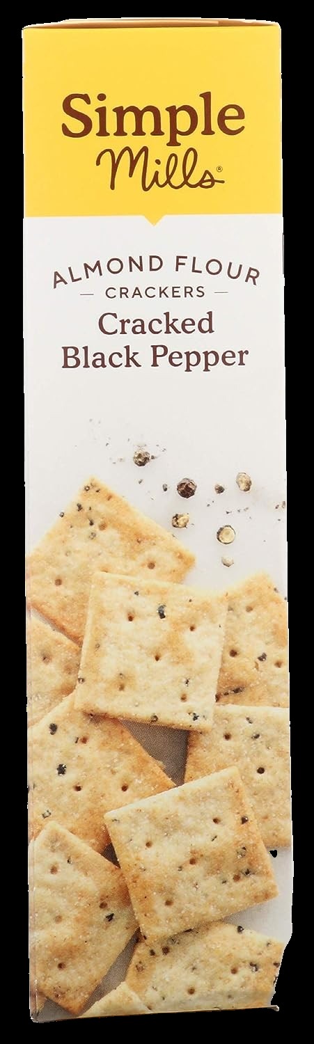 Cracked Black Pepper Almond Flour Crackers
