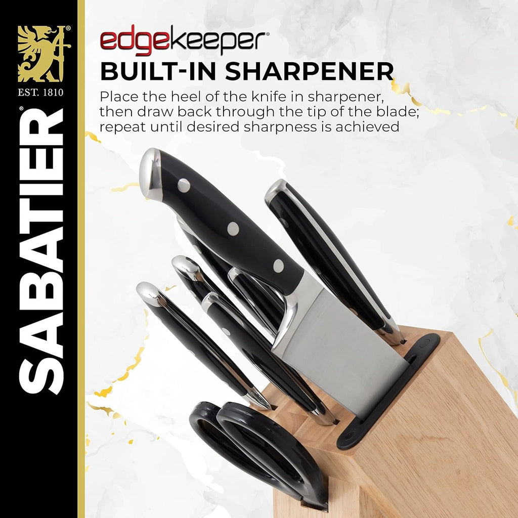 Triple Rivet Rubberwood Block Knife Set - 16 Pieces