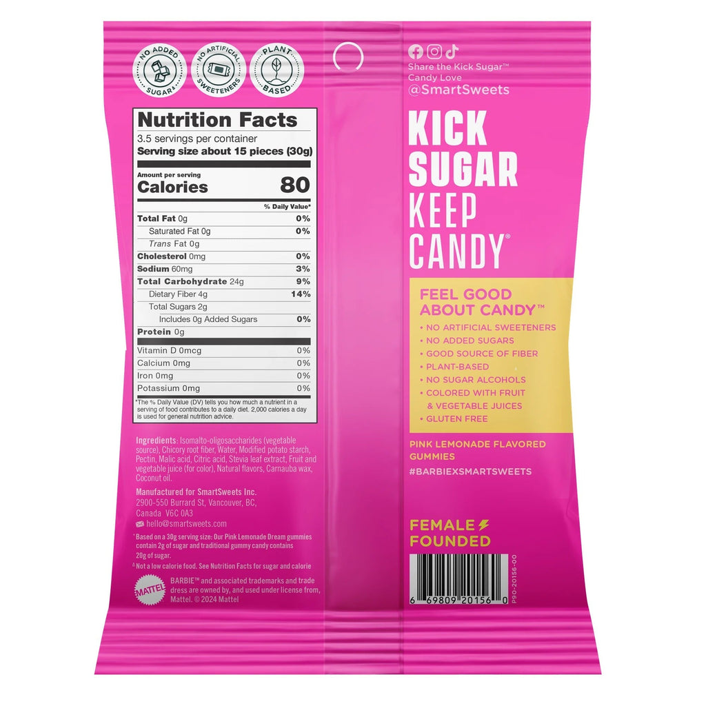 Barbie Pink Lemonade Dream Gummy Candy