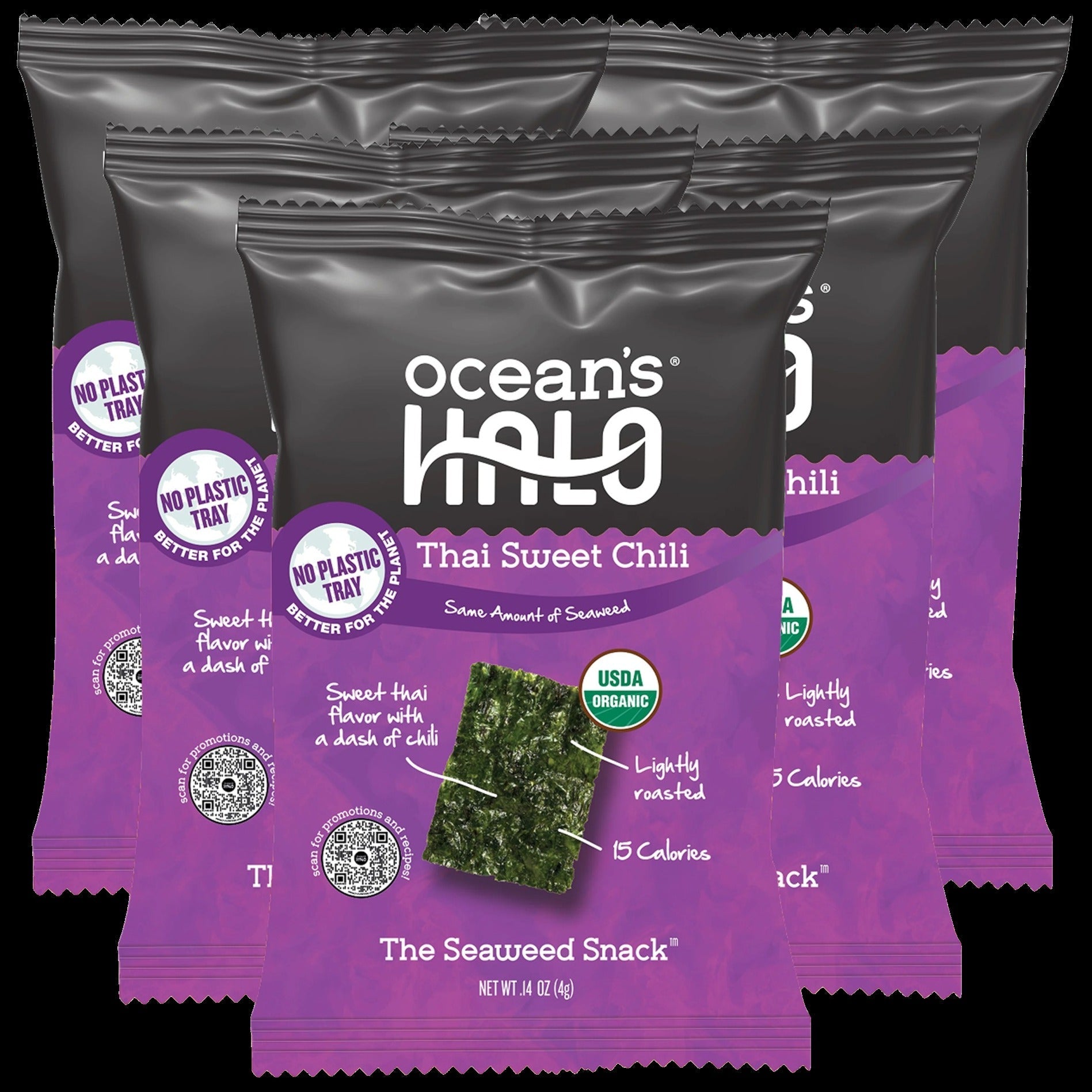 Organic Thai Sweet Chili Trayless Seaweed Snacks (5 pack)