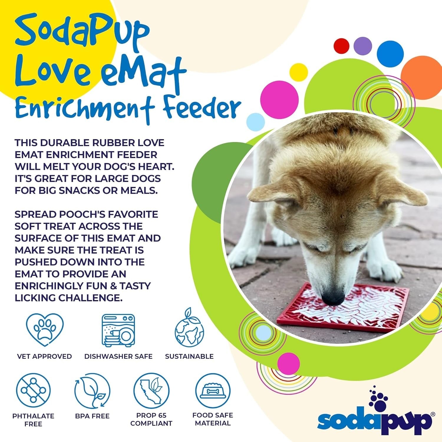 Love eMat – Durable Dog Lick Mat Feeder