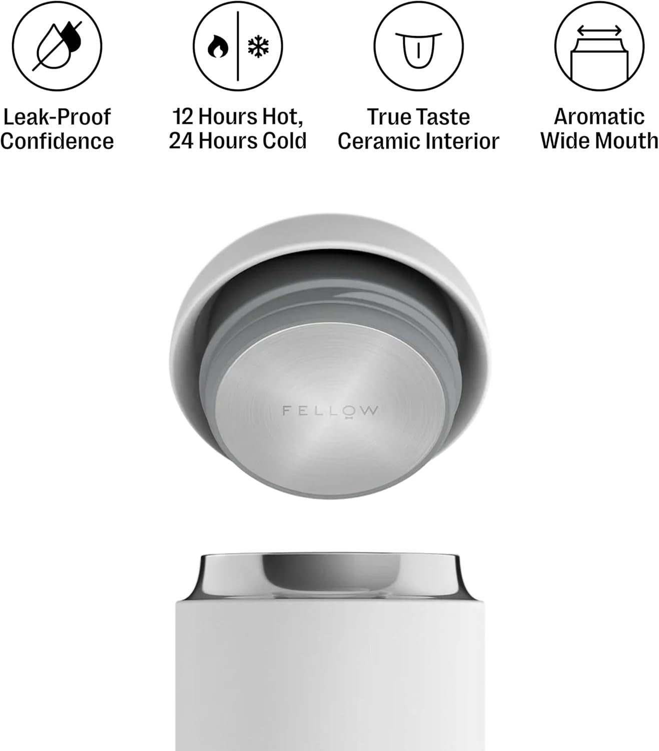 16oz Carter Everywhere Wide Travel Mug - White