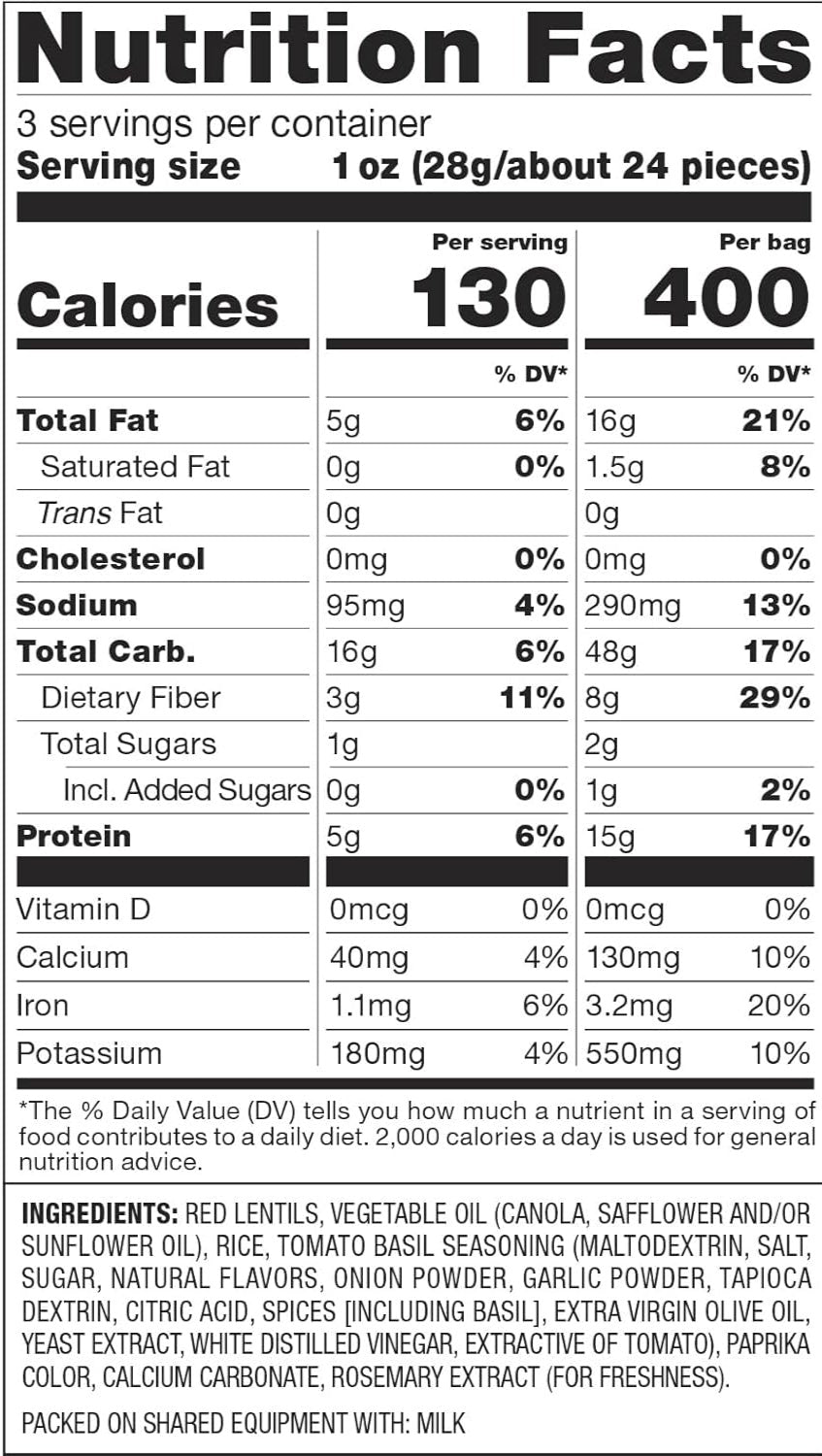 Tomato Basil Snack Crisps (8 Pack)