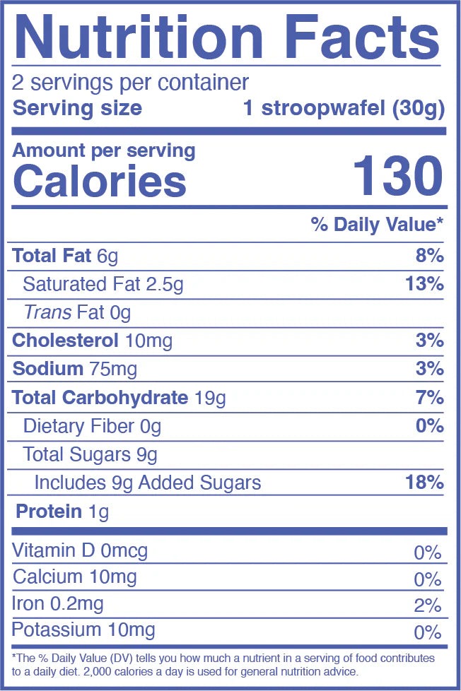 Traditional Caramel Gluten Free Stroopwafel (8 CT)