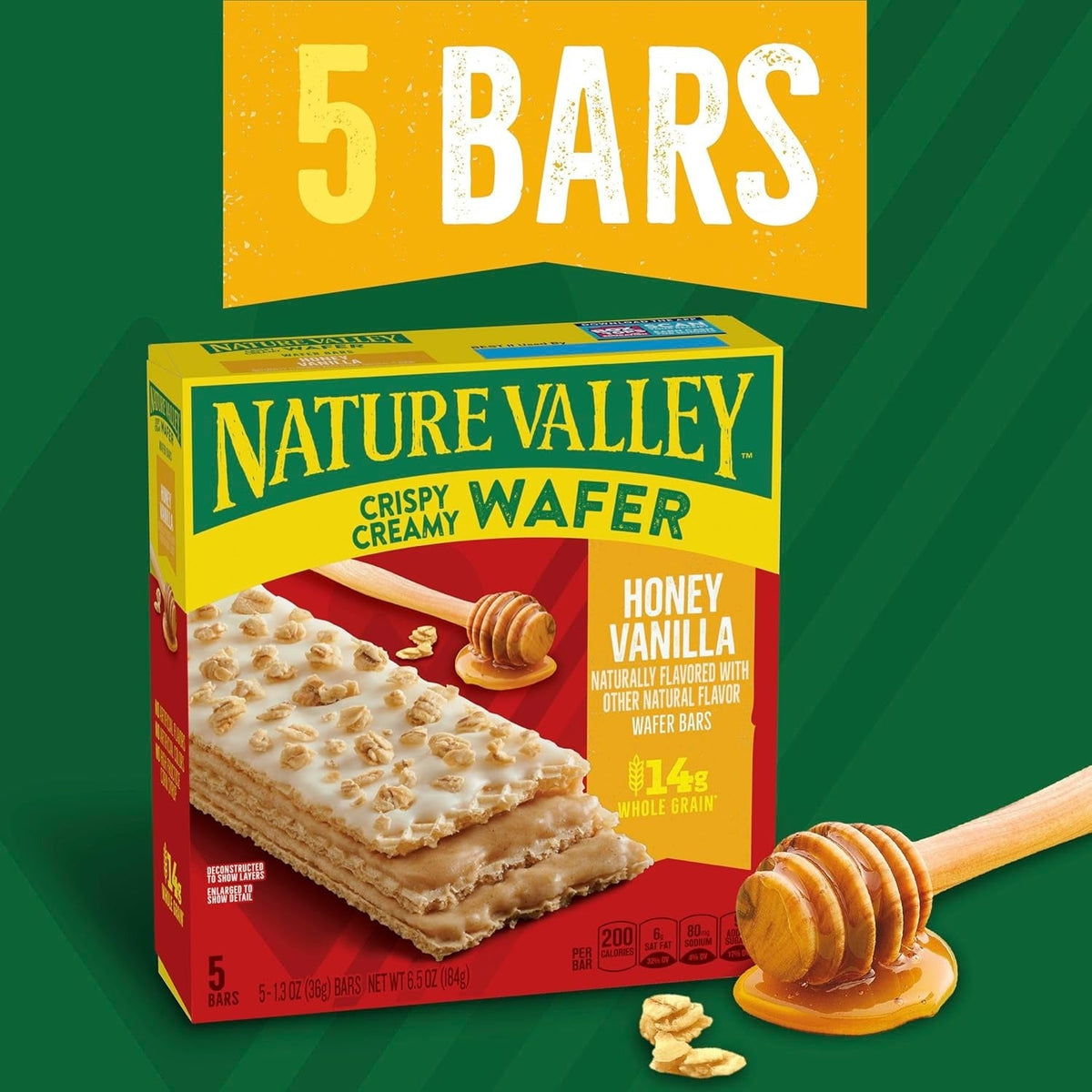 Crispy Creamy Wafer Bar Honey Vanilla (5 CT)