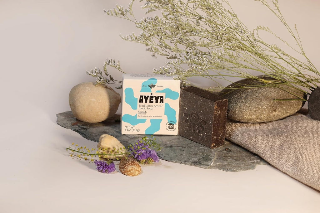 Traditional African Black Soap Bar - Gratitude