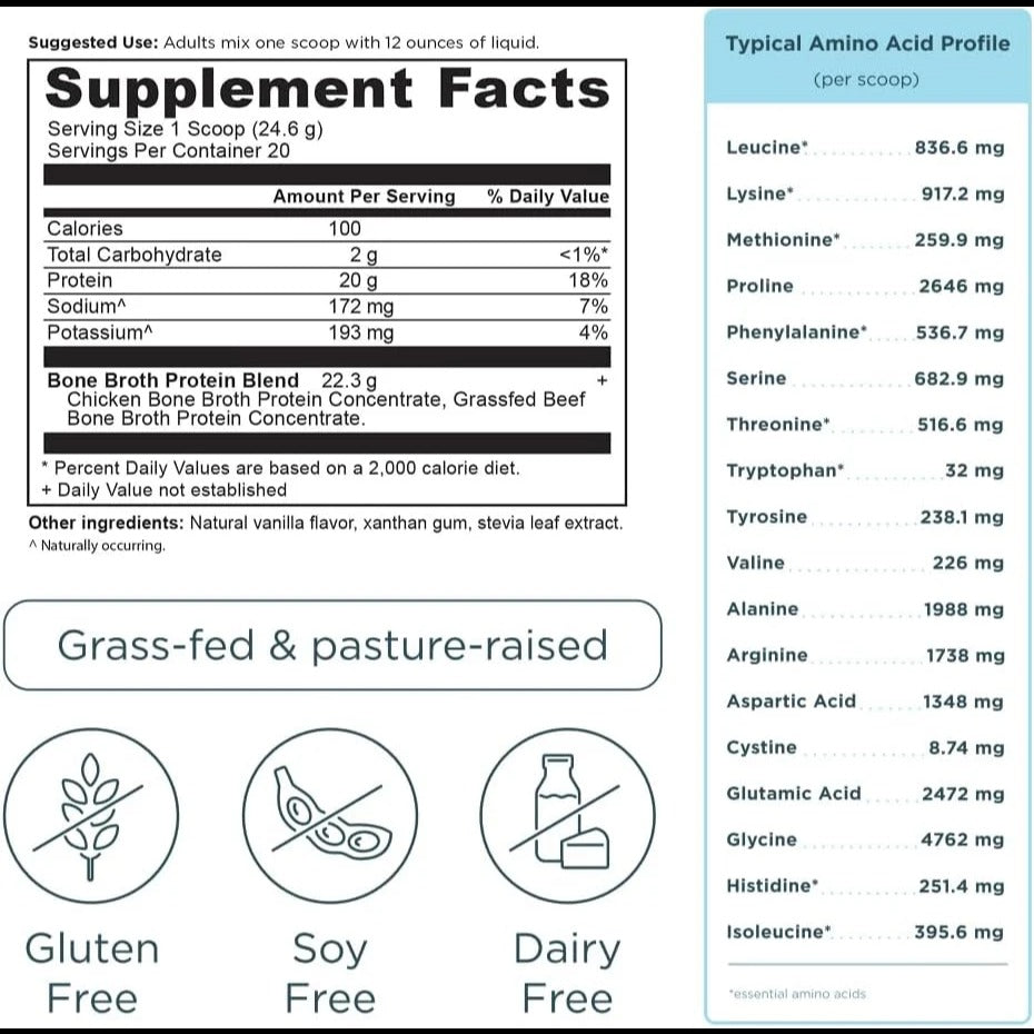 Bone Broth Protein Powder - Vanilla