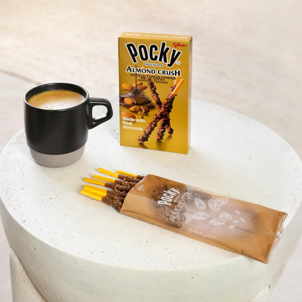 Pocky Almond Crush Chocolate Cream Covered Biscuit Sticks (10 CT)