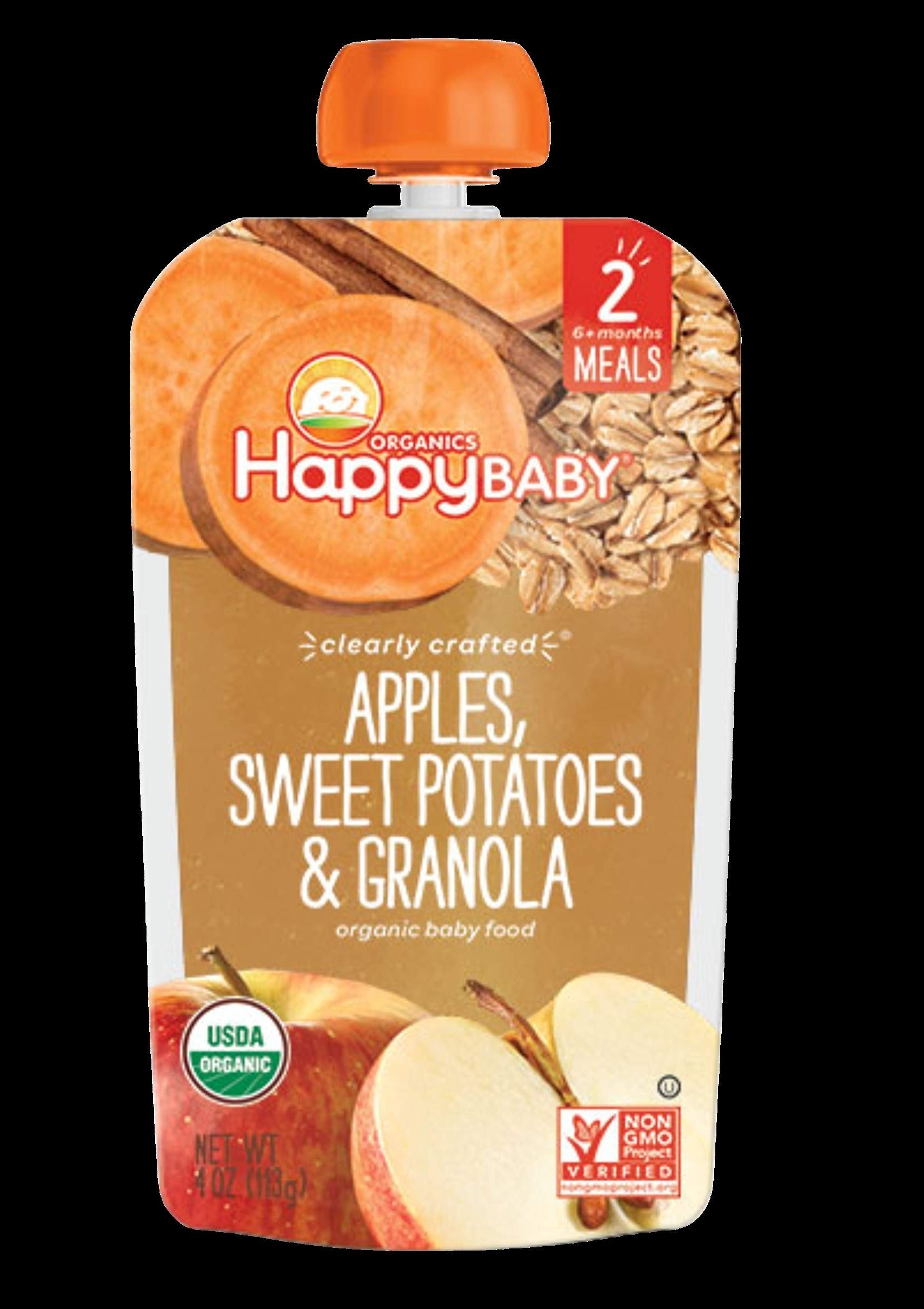 Organic Apples Sweet Potatoes & Granola Stage 2 Baby Food (16 Pack)