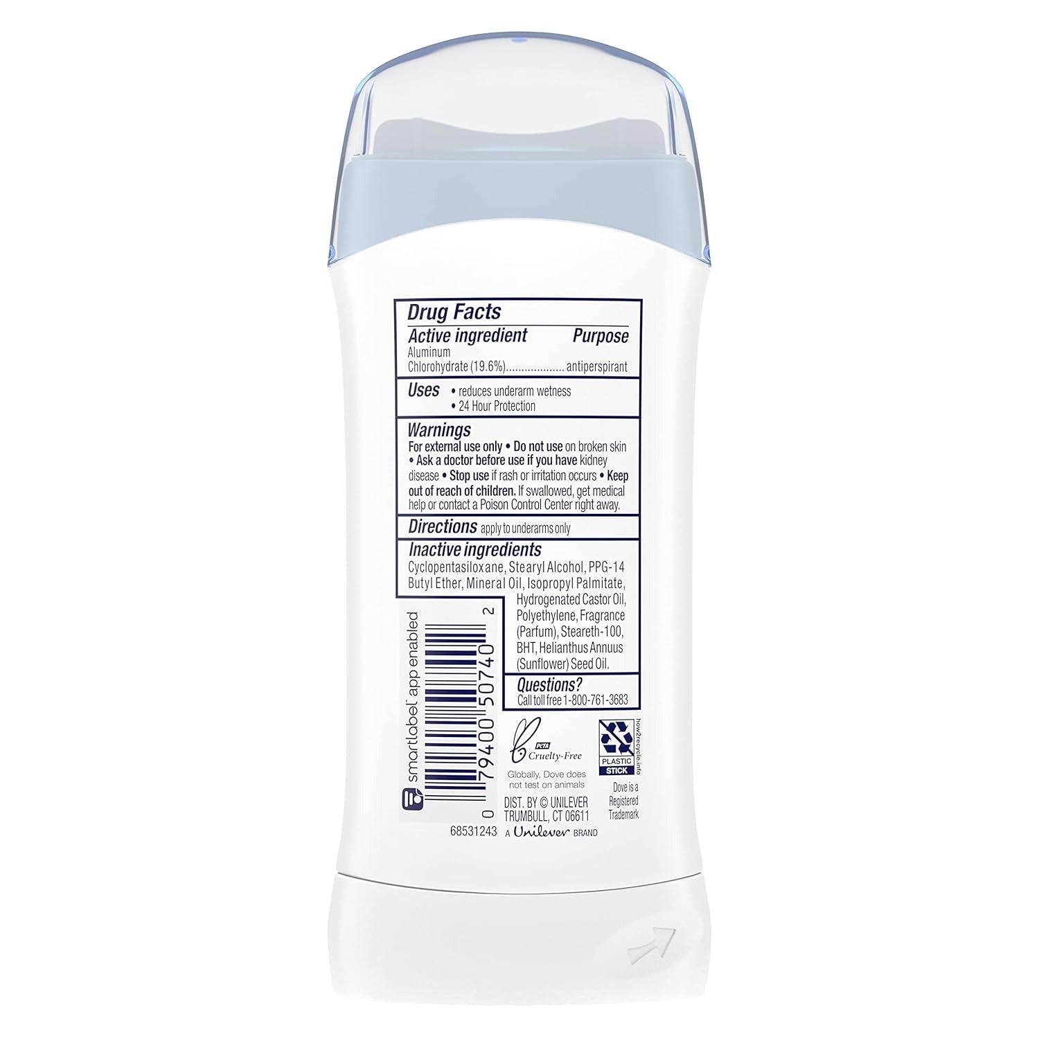 Sensitive Skin Invisible Solid Antiperspirant And Deodorant Stick