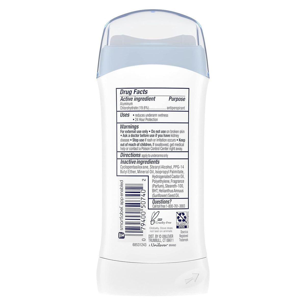 Sensitive Skin Invisible Solid Antiperspirant And Deodorant Stick