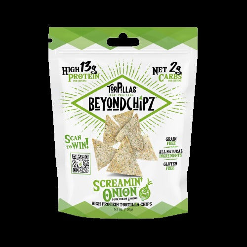 High Protein Screamin' Onion Tortilla Chips