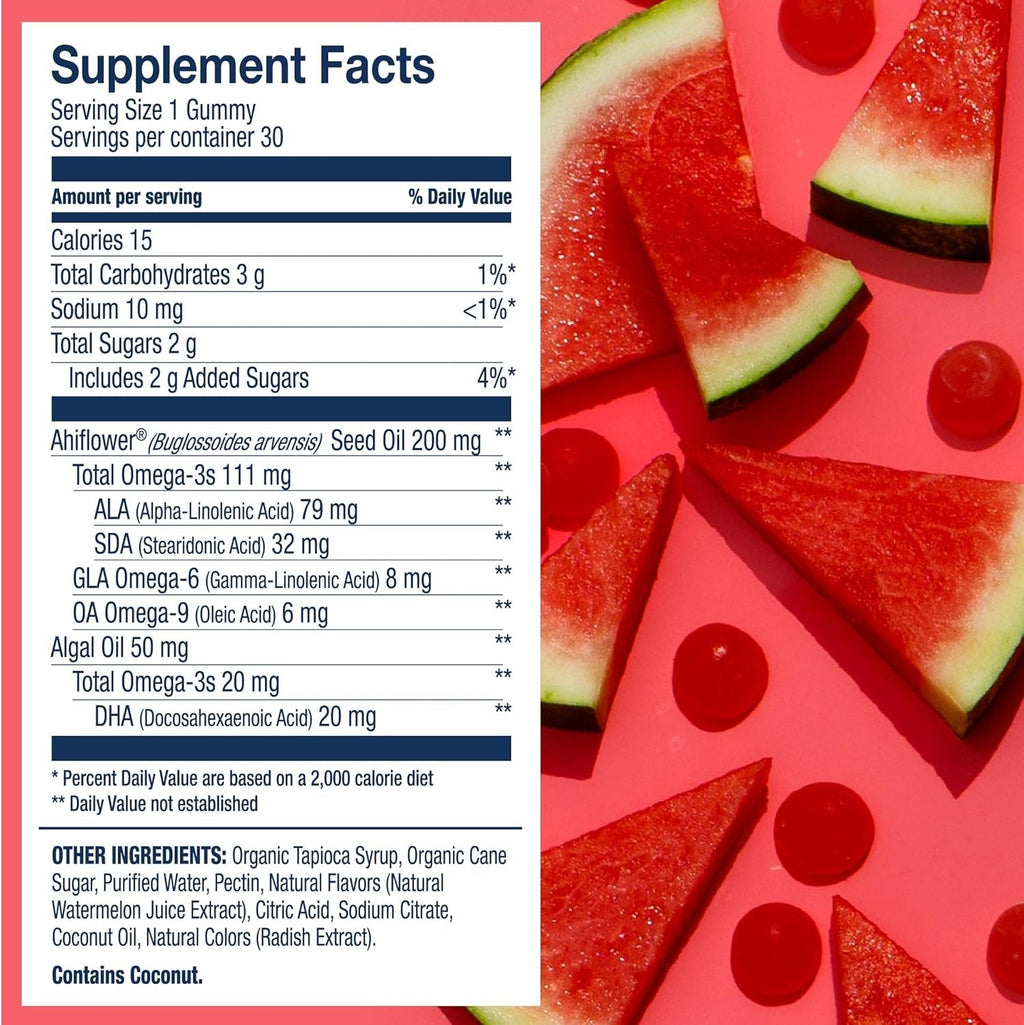 Watermelon Wonder - Vegan Omega-3 Gummies For Kids