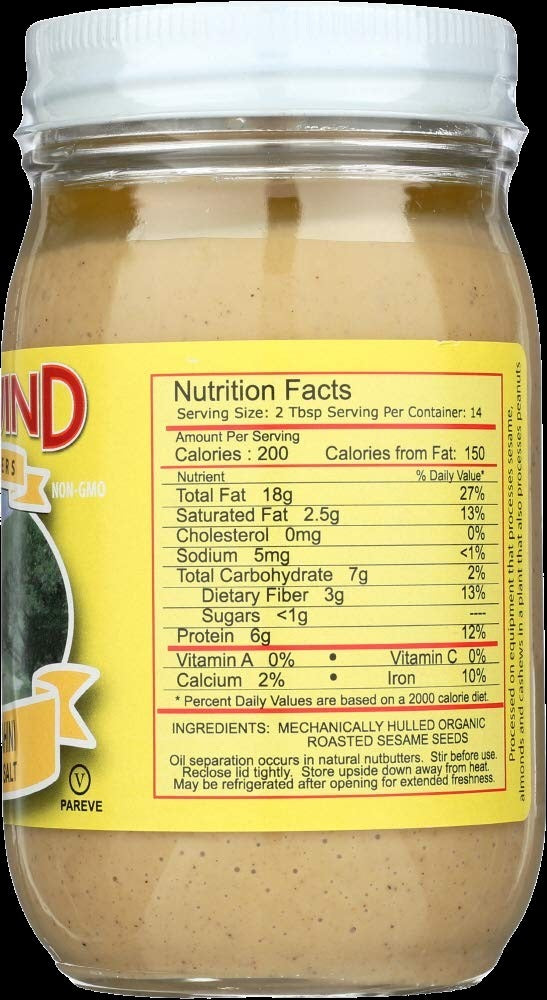 Organic Tahini - Roasted, No Salt