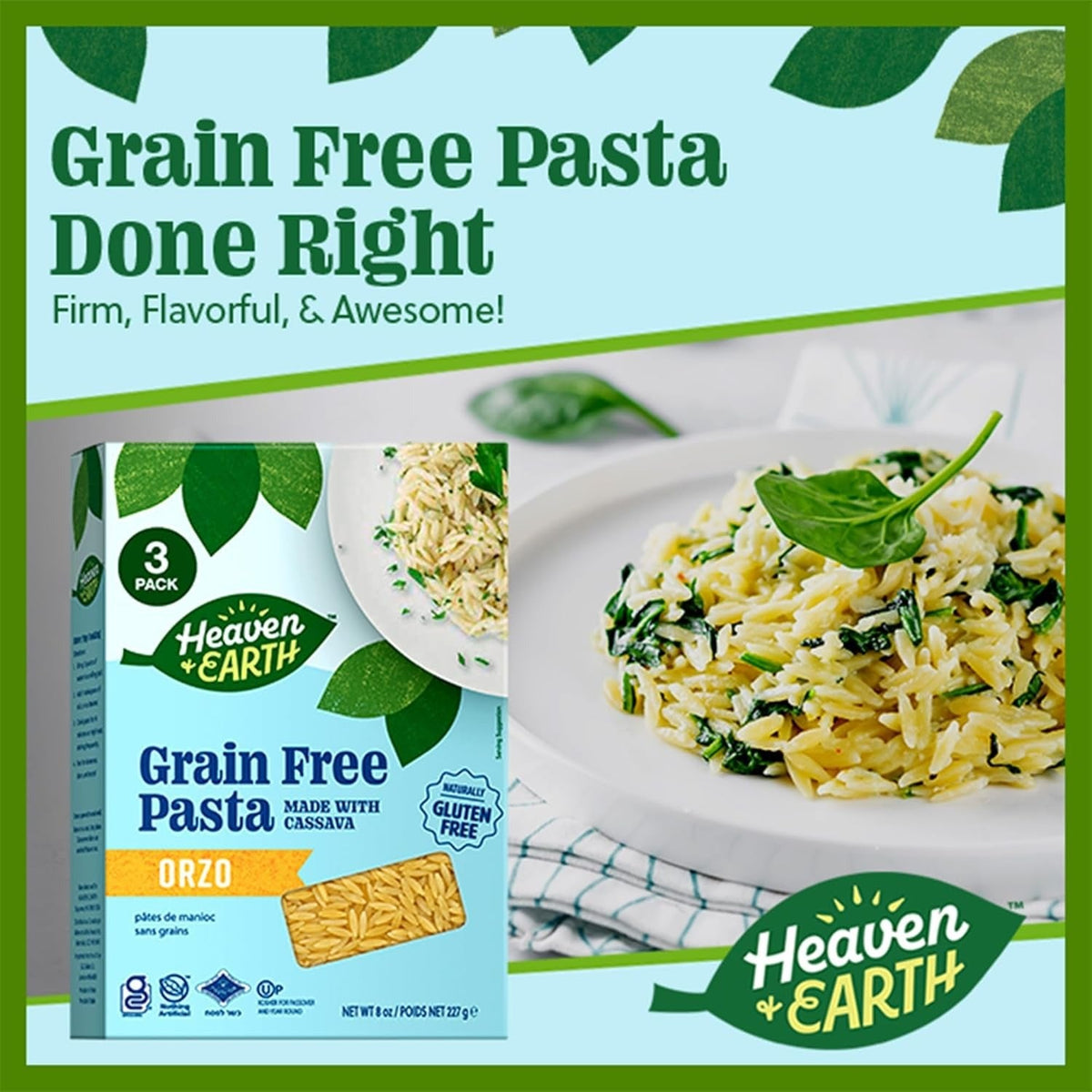 Grain Free Cassava Orzo Pasta