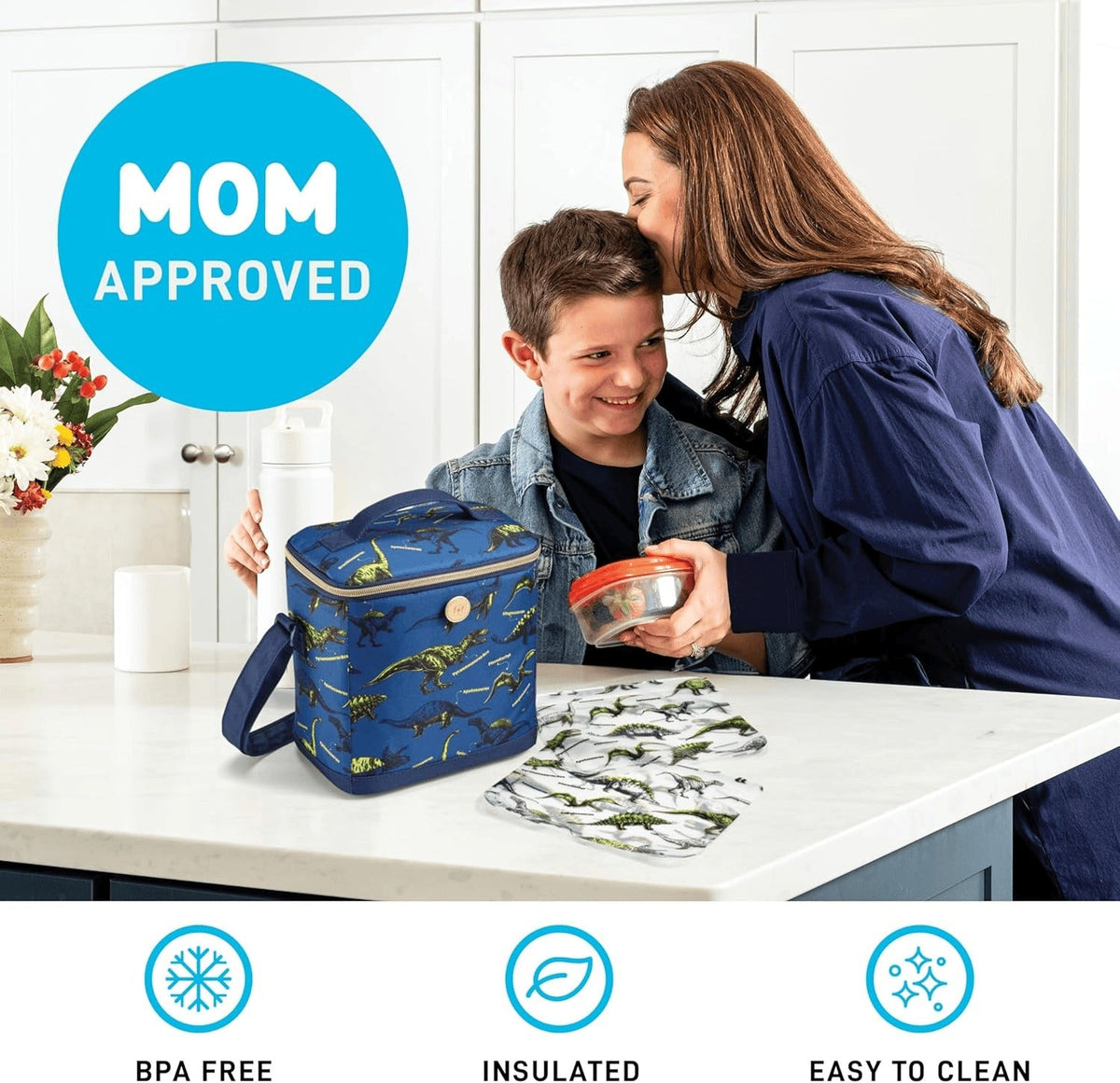 Cypress Repreve Bag - Navy Dinosaur