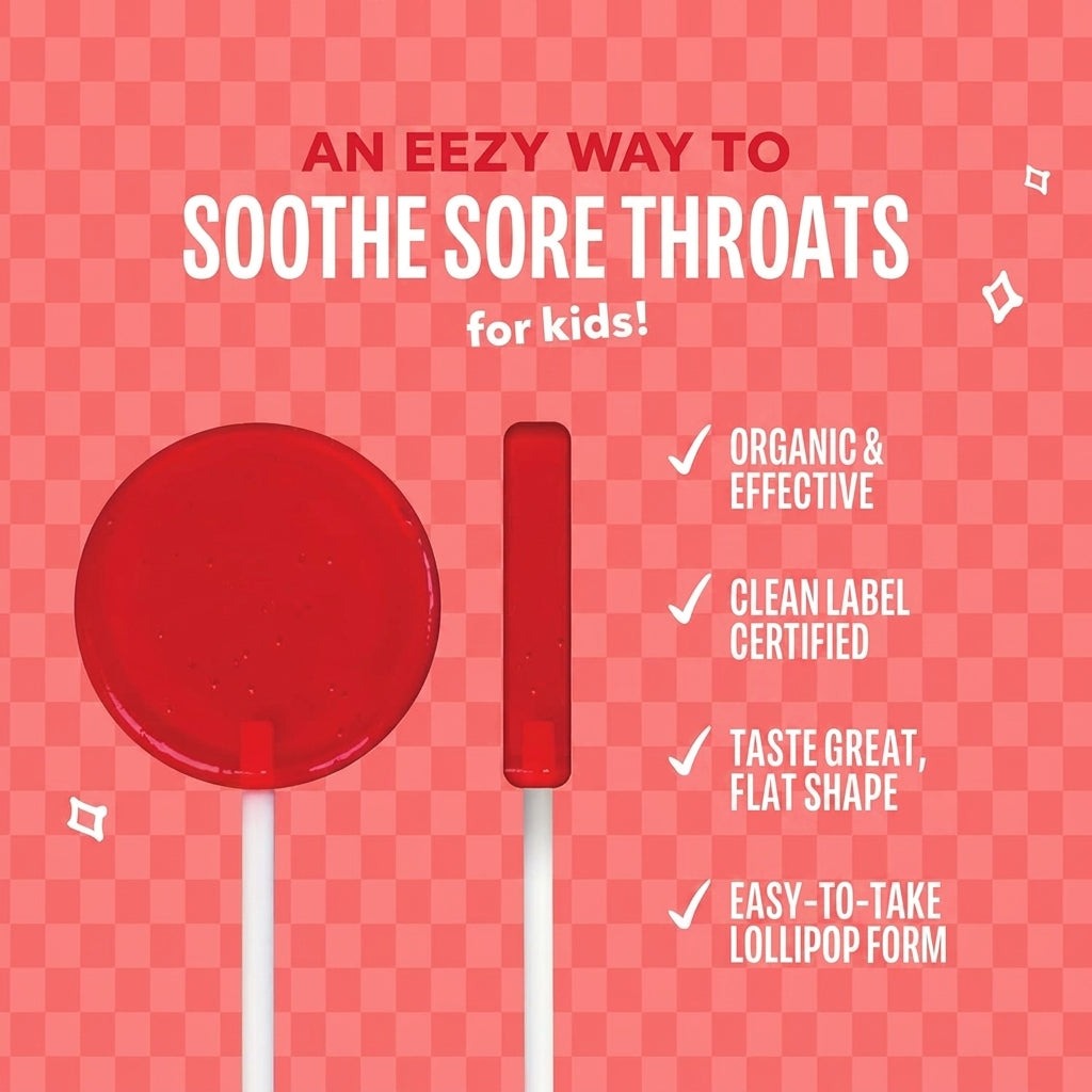 Organic Lollipops for Kids Sore Throat -Variety Pack (40 CT)