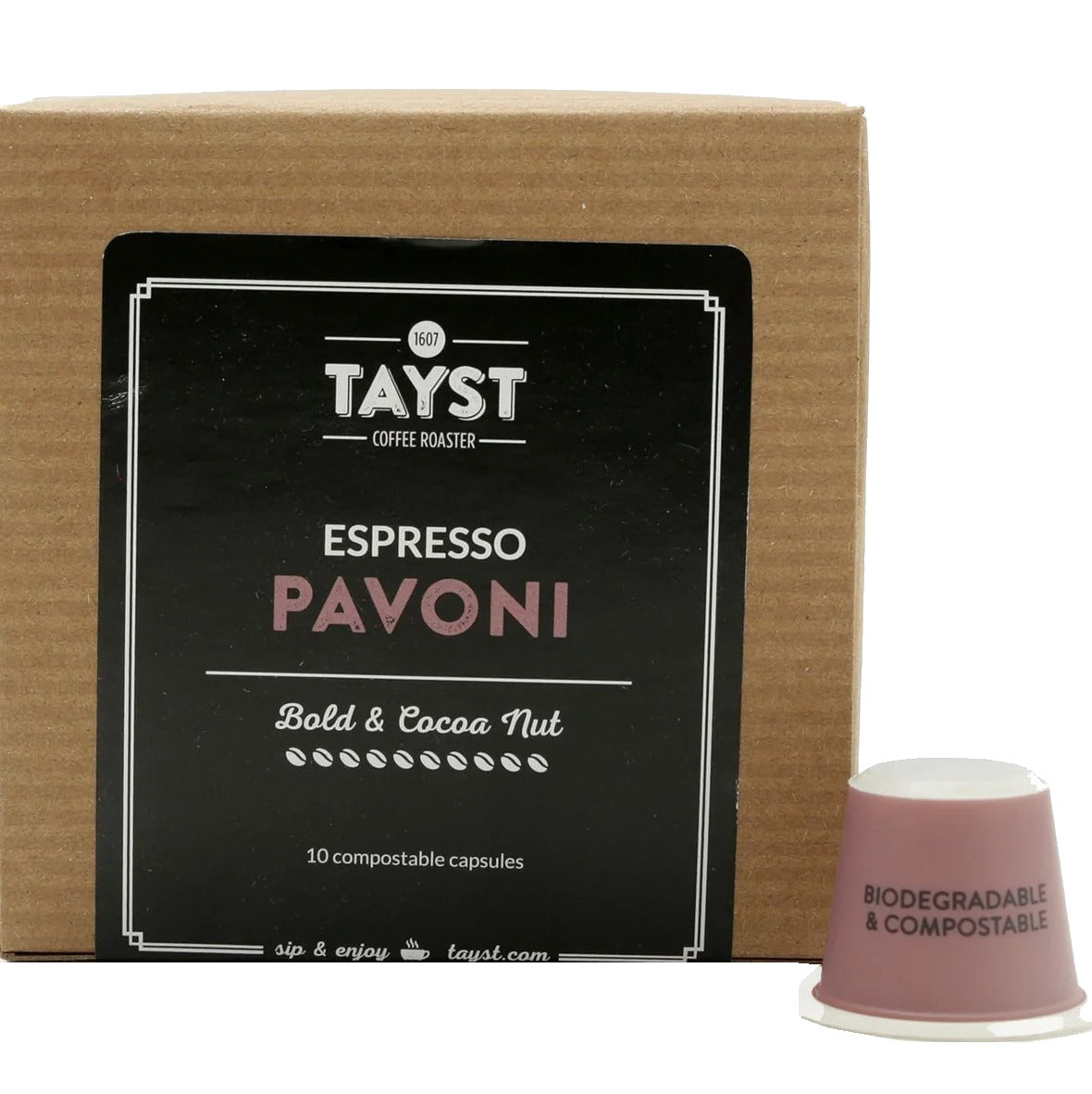 Compostable Espresso Capsules - Dark Roast Pavoni (10 CT)