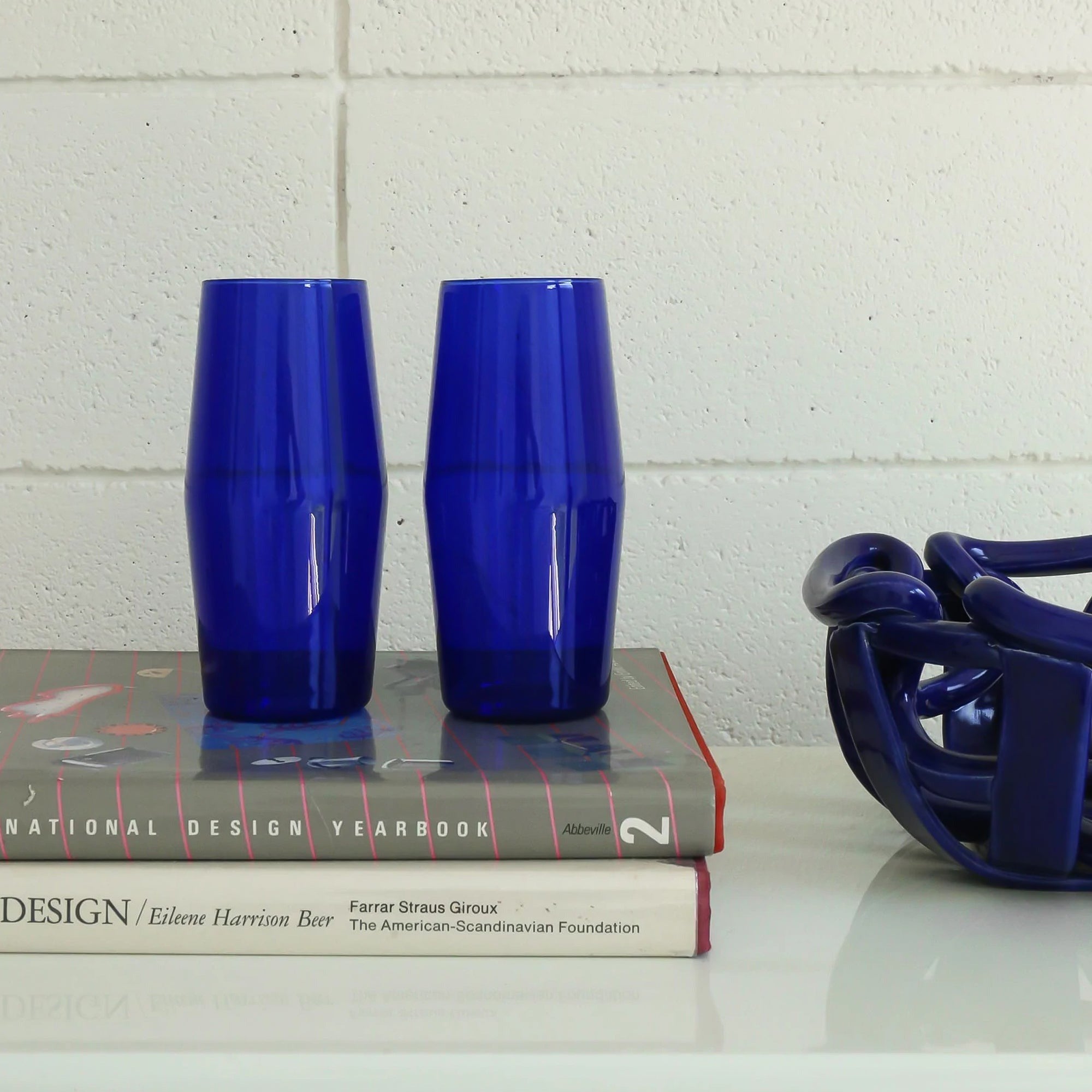 Century Glass Set Of Two (Cobalt)